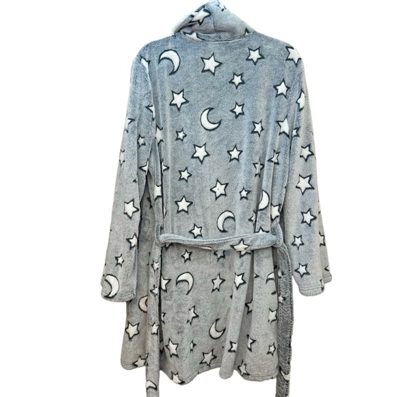 Jenni sparkle Star Print Plush Short Robe - Picture 7 of 7